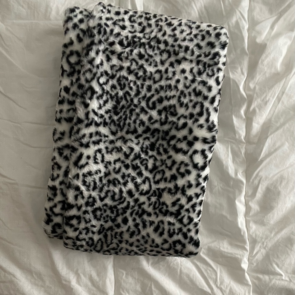 Snow Leopard faux fur fabric